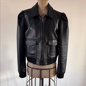 BB Dakota Women’s Black faux leather Jacket Sz M